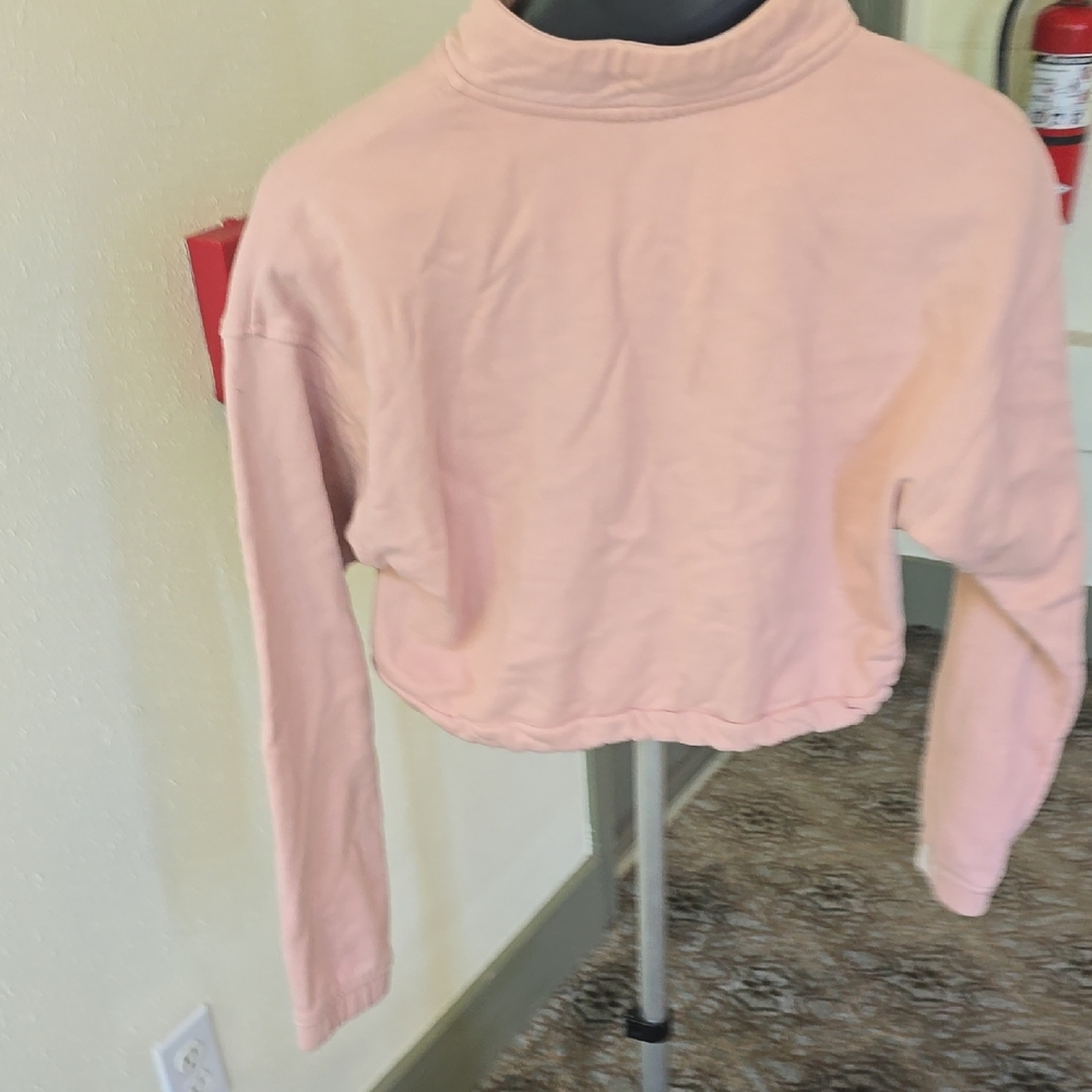Adidas Light Pink Quarter-Zip Sweatshirt - Picture 5 of 5
